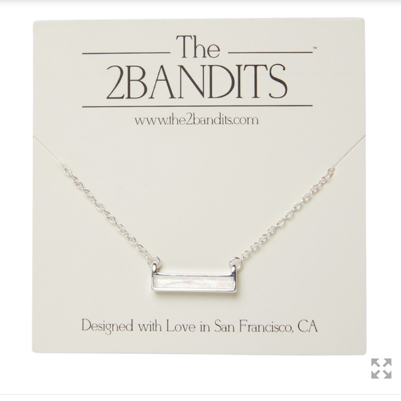 The 2Bandits Opal Bar Necklace NWT - Picture 3 of 3